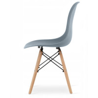 Крісло для кухні на ніжках Bonro В-173 FULL KD сіре (4шт)