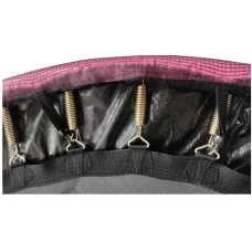 Батут дитячий з сіткою та драбинкою 252 см Atleto рожевий