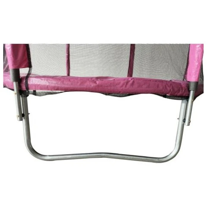 Батут дитячий з сіткою та драбинкою 252 см Atleto рожевий