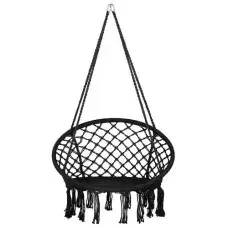 Крісло підвісне бразилійське гойдалка гамак Bonro B-092 чорний 120 кг