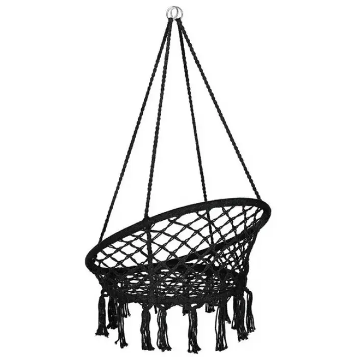 Крісло підвісне бразилійське гойдалка гамак Bonro B-092 чорний 120 кг