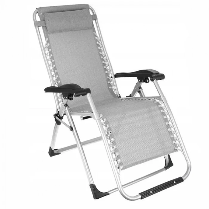 Шезлонг лежак складний Bonro BG-007 сірий