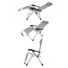 Шезлонг лежак складний Bonro BG-007 сірий