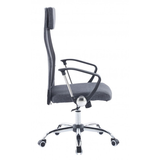 Крісло офісне на колесах Bonro BN-002-2 сіре