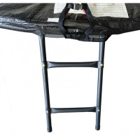 Батут з сіткою та драбинкою 252 см Atleto Black