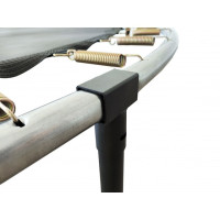 Батут з сіткою та драбинкою 252 см Atleto Black