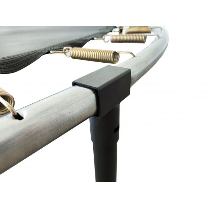 Батут з сіткою та драбинкою 252 см Atleto Black