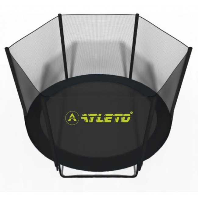 Батут с сеткой и стремянкой 252 см Atleto Black