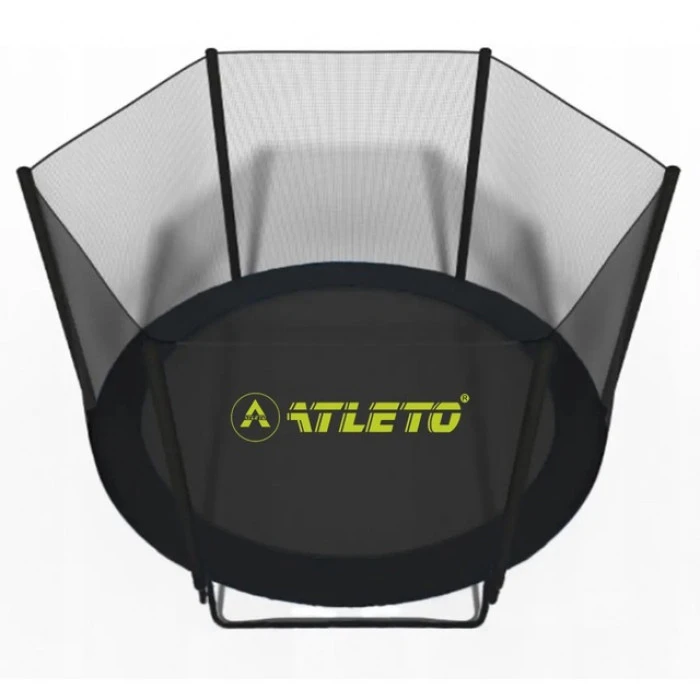 Батут з сіткою та драбинкою 252 см Atleto Black
