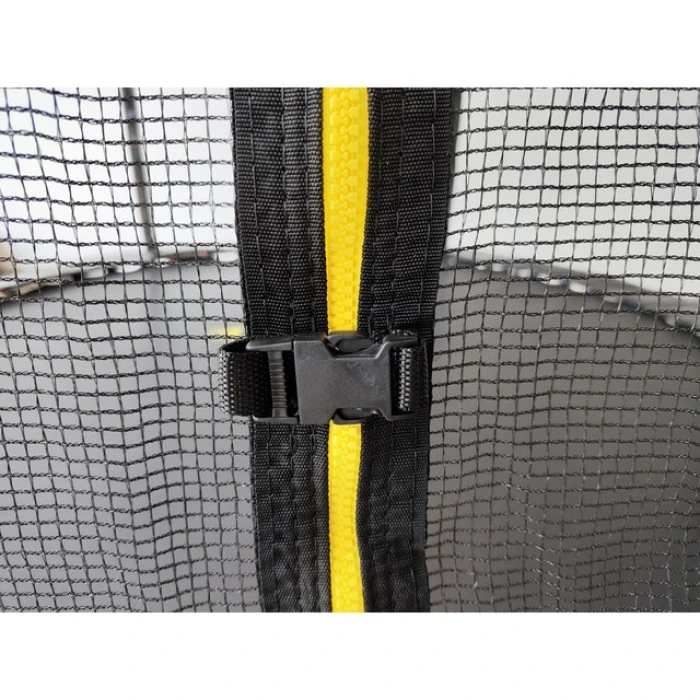 Батут з сіткою та драбинкою 252 см Atleto Black