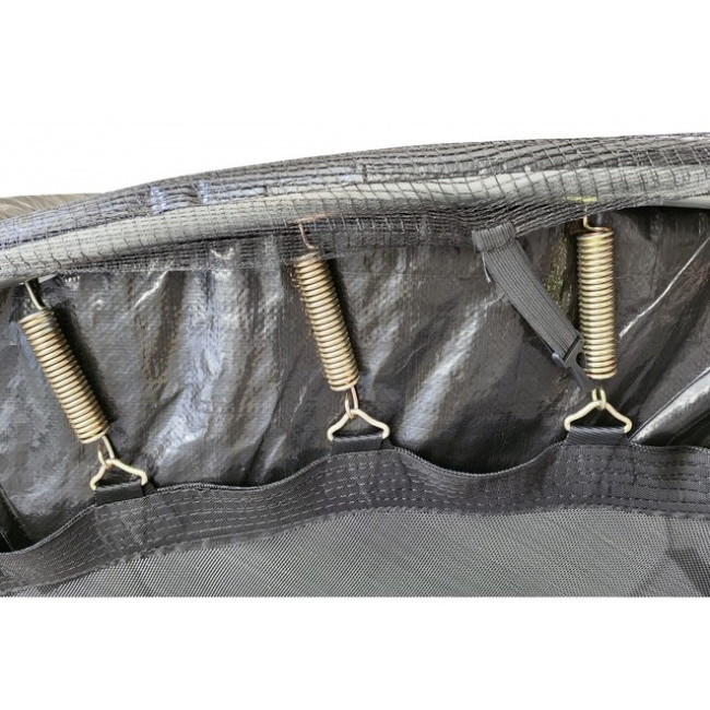 Батут с сеткой и стремянкой 252 см Atleto Black
