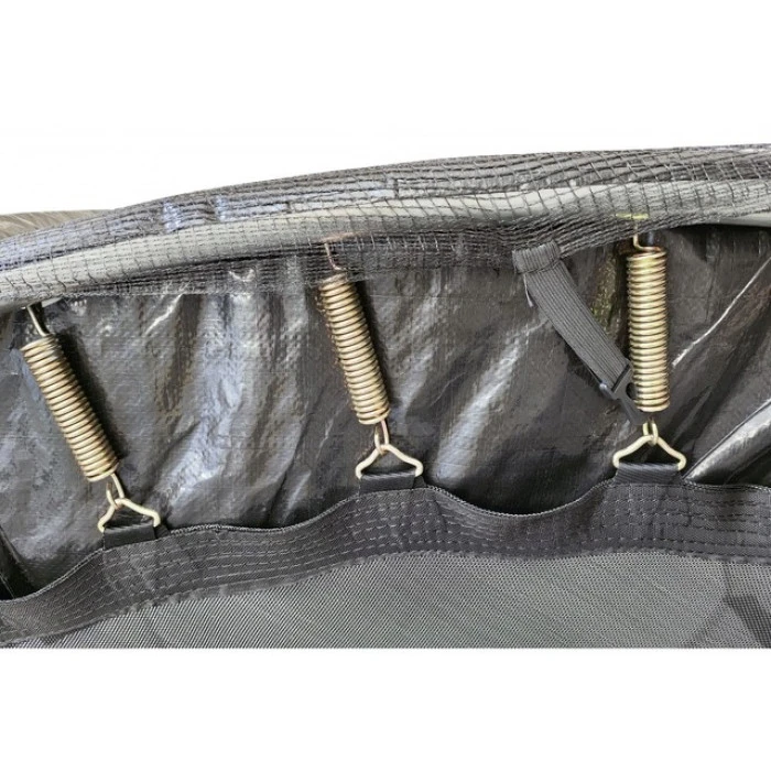 Батут з сіткою та драбинкою 252 см Atleto Black