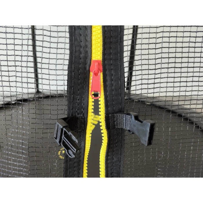 Батут з сіткою та драбинкою 252 см Atleto Black