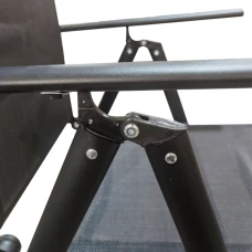 Розкладне садове крісло для відпочинку регульована спинка Bonro B-008 чорне (2шт)