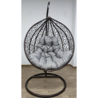 Подвесное кресло-качалка кокон Bonro 329 L (коричнево-серый)