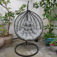 Подвесное кресло-качалка кокон Bonro 329 L (коричнево-серый)