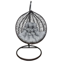 Подвесное кресло-качалка кокон Bonro 329 L (коричнево-серый)