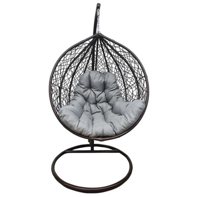 Подвесное кресло-качалка кокон Bonro 329 L (коричнево-серый)