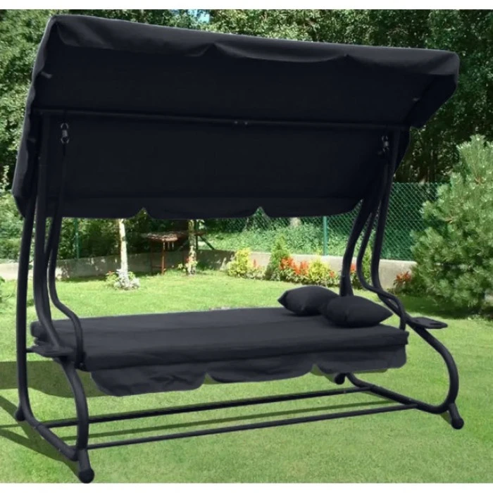 Качеля садовая Bonro Garden BW-002 серая 3 местная