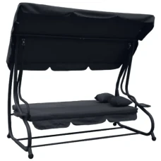 Качеля садова Bonro Garden BW-002 сіра 3 місна