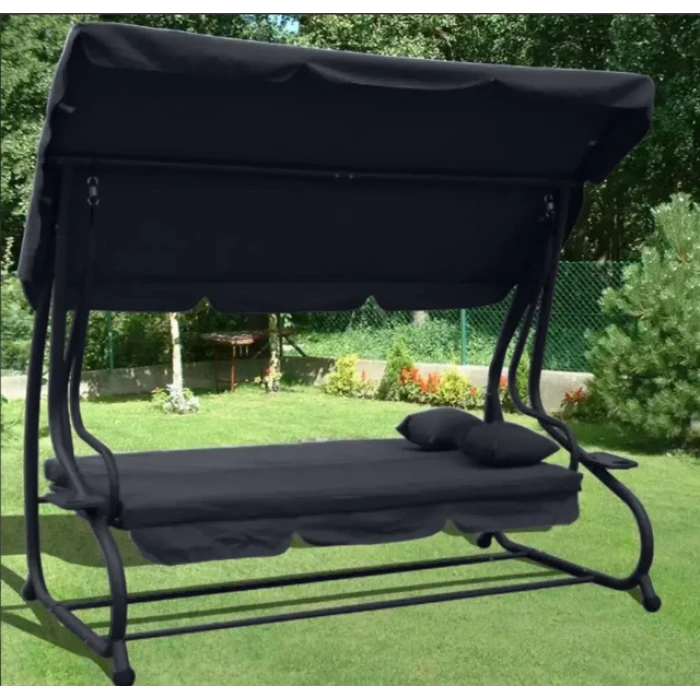 Качеля садовая Bonro Garden BW-002 серая 3 местная