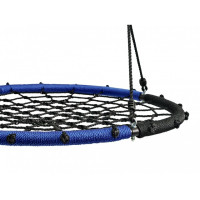 Качели-гнездо круглые детские 100 см Spoko SP-2C садовая подвесная для улицы черно-синяя