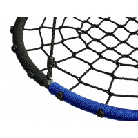 Качели-гнездо круглые детские 100 см Spoko SP-2C садовая подвесная для улицы черно-синяя