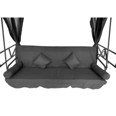 Качели для сада с навесом, подушками и москитной сеткой Bonro B-002 серая