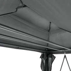 Качели для сада с навесом, подушками и москитной сеткой Bonro B-002 серая