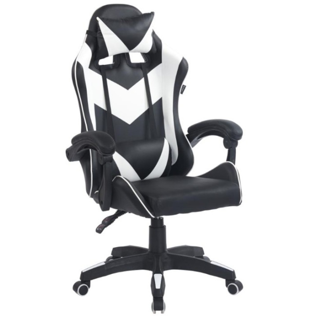 Геймерське крісло ергономічне з подушкою Bonro BN-086 біле