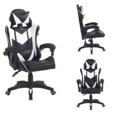 Геймерское эргономичное кресло с подушкой Bonro BN-086 белое