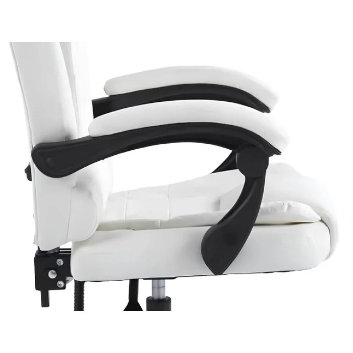 Кресло офисное Bonro B-6071 TPF белое с подставкой для ног