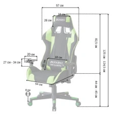 Крісло геймерське з тканини Bonro B-142 зелене + 2 подушки