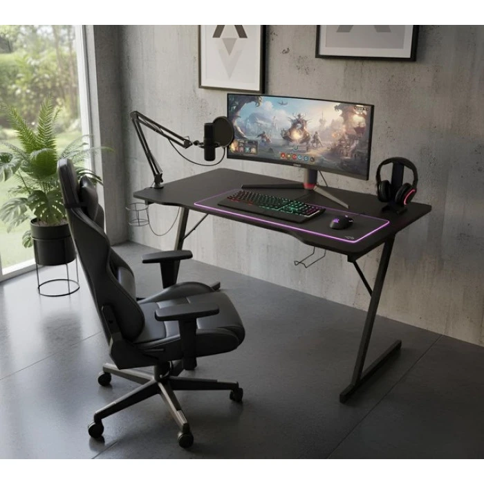 Игровой игровой компьютерный стол 100 см Bonro B-07 черный