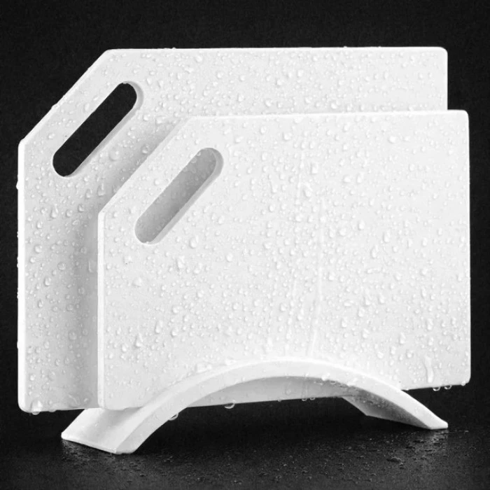 Набір кухонних дошок на підставці зі штучного каменю Bonro B-100 білий 2 шт