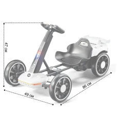 Детский электрокарт Spoko SP-V18 6V7 на четыре колеса с пультом управления белый