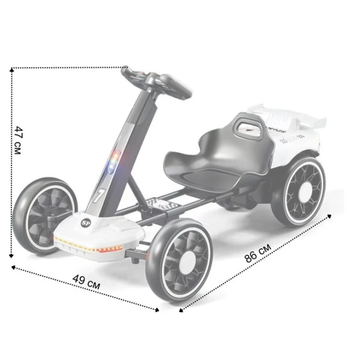 Детский электрокарт Spoko SP-V18 6V7 на четыре колеса с пультом управления белый