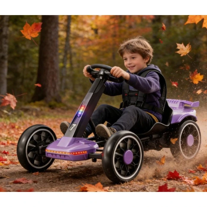 Дитячий електрокарт з пультом керування Spoko SP-V19 12V4,5 бузковий