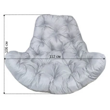 Подушка для крісла кокона з підголівником Bonro B-330 темно-сіра