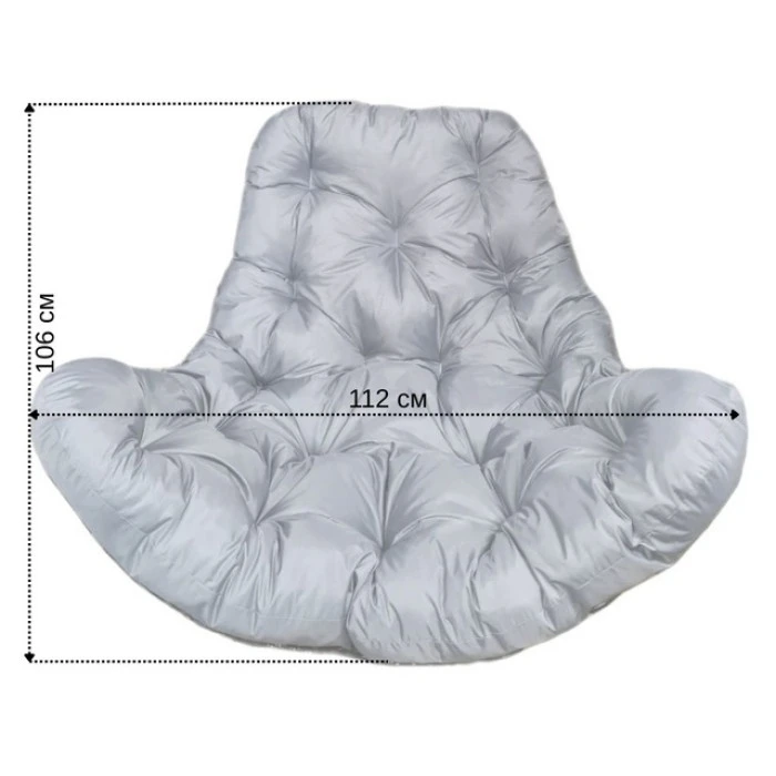 Подушка для крісла кокона з підголівником Bonro B-330 темно-сіра