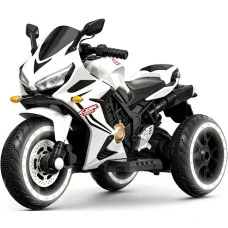 Детский электромотоцикл SPOKO SP-518 белый (подсветка колес)
