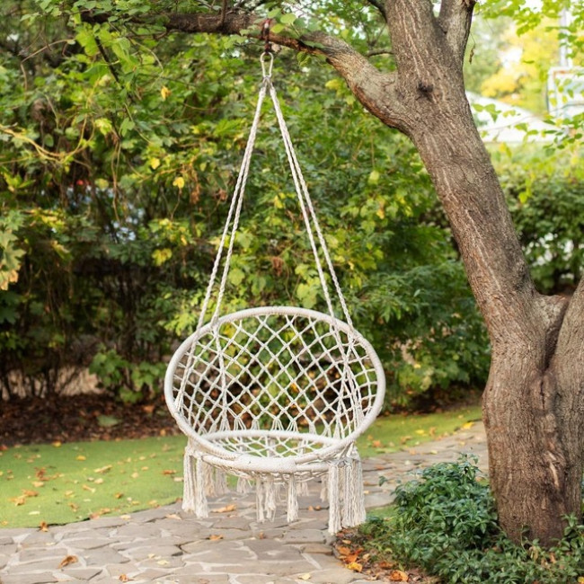 Кресло подвесное бразилийское качели гамак Bonro B-092 бежевый 120 кг