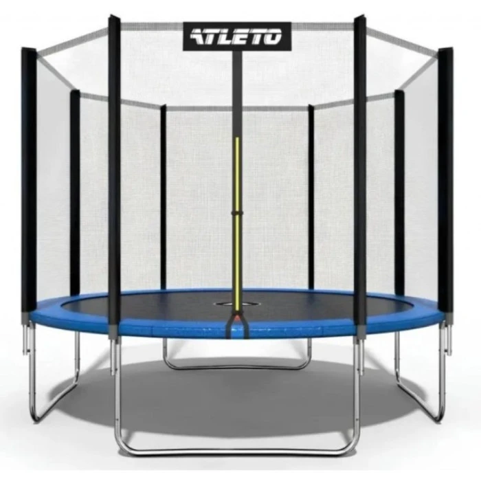 Батут дитячий з сіткою та драбинкою 374 см Atleto