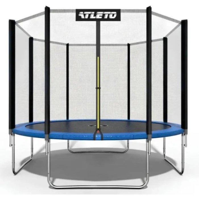 Батут дитячий з сіткою та драбинкою 374 см Atleto