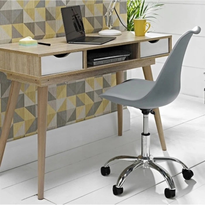 Кресло Bonro B-487 на колесах серое