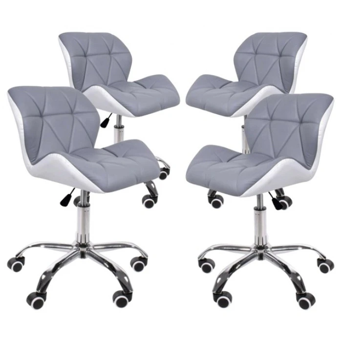 Кресло на колесах серое+белое комплект 4шт Bonro B-531