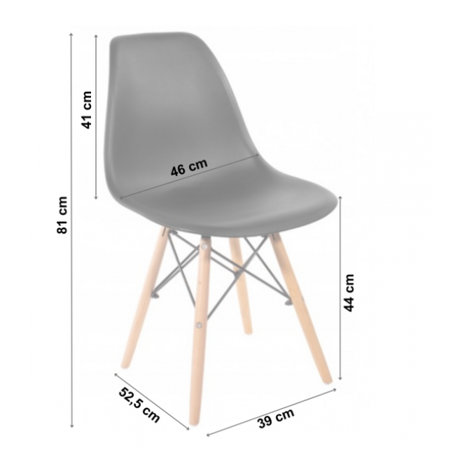 Кресло для кухни на ножках Bonro В-173 FULL KD черное (2 шт)