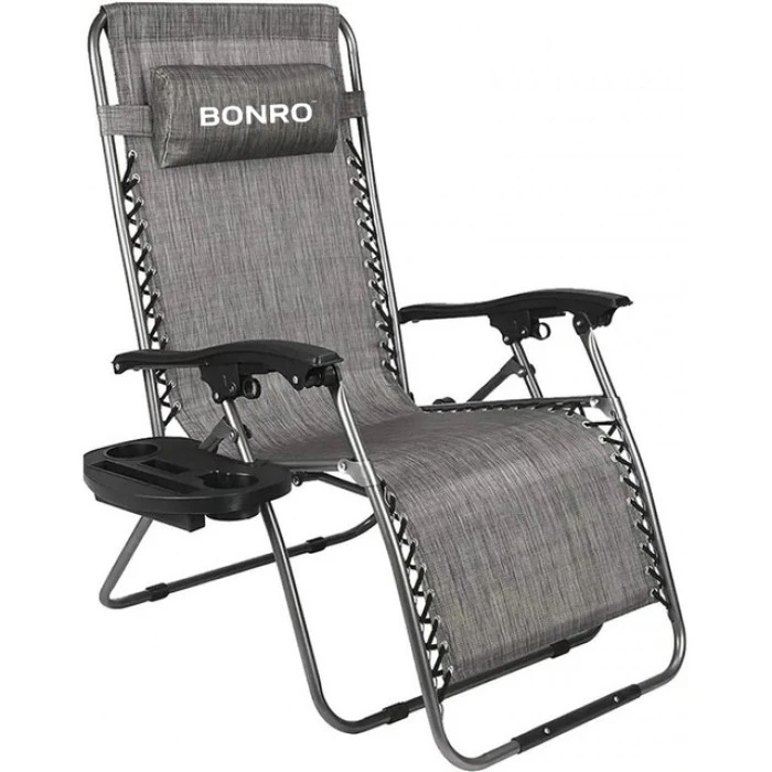 Шезлонг лежак Bonro СПА-167A сірий