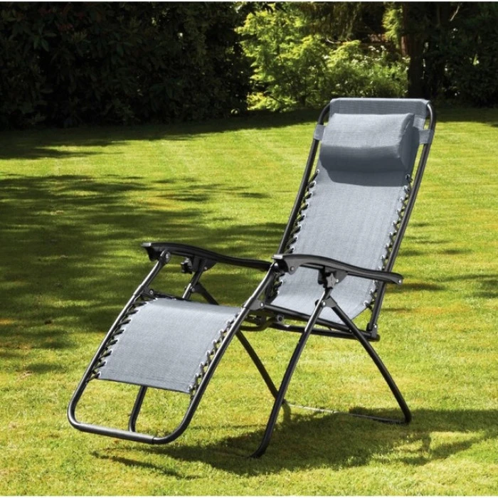 Шезлонг лежак 2 шт і столик набір Bonro SP-167A сірий