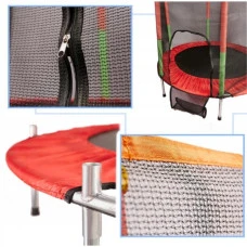 Батут манеж детский с сеткой Atleto 140 см красный KRB01